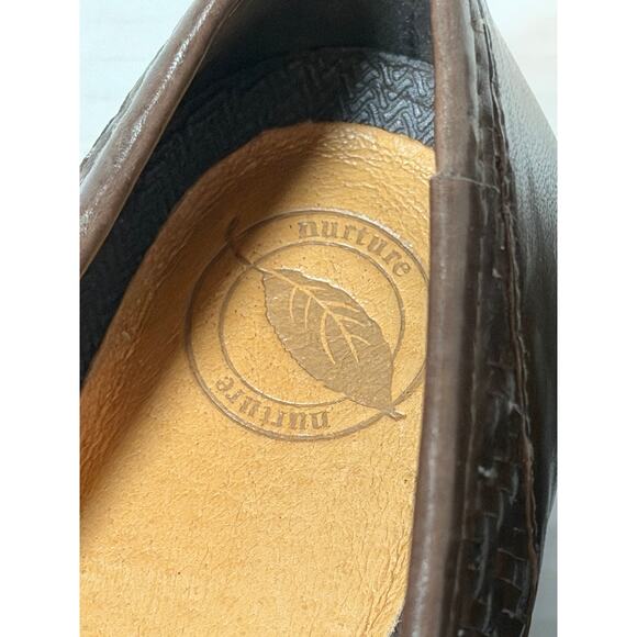 Women's Nurture Sloan Woven Brown Flat Slip On Leather Shoes Size 9.5 - Picture 8 of 8